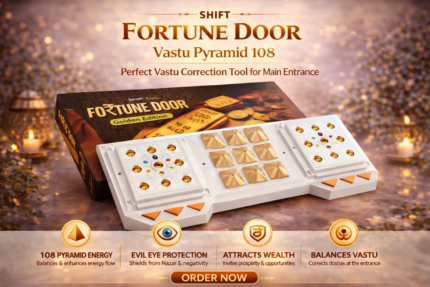 Fortune Door Gold Edition Vastu Pyramid 108 | Main Door Vastu Dosh Correction Tool