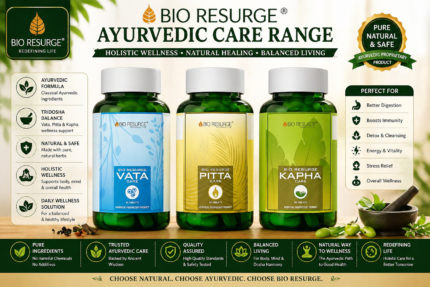 Bio Resurge Ayurvedic Care Range (Vata, Pitta, Kapha) | Tridosha Balance Tablets | Natural Herbal Supplement for Digestion, Immunity & Wellness